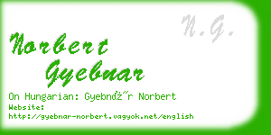 norbert gyebnar business card